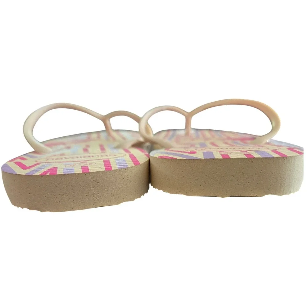 Havaianas Flip Flops Womens Size 7/8 Buttercream New Minnie Mouse Disney Sandals